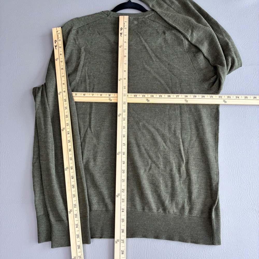 Express Mens Merino Wool Crew Neck Sweater Dark Green L NWT 01776793 - Picture 4 of 15